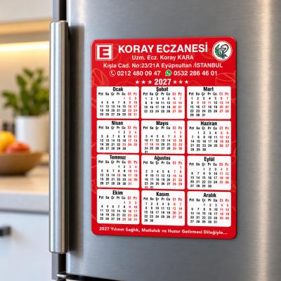 14x10 cm Eczanenize Özel 2027 Takvimli Magnet