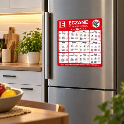 15x14 cm Eczanenize Özel 2027 Takvimli Magnet