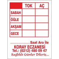 Eczane Etiketi Kod 5 Beyaz