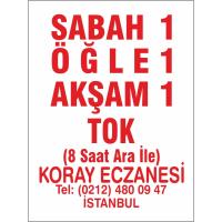 Eczane Etiketi Kod3 Beyaz