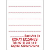 Eczane Etiketi Kod4 Beyaz